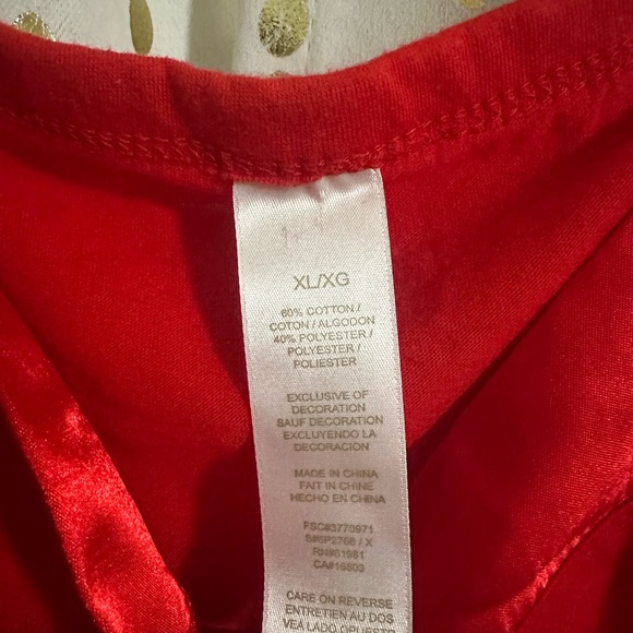 Women's Red Satin-Trim Camisole Tank Top - Picture 3 of 4